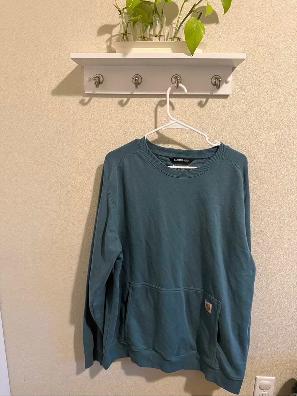 Carhartt Men’s Teal-Blue Crewneck Sweatshirt